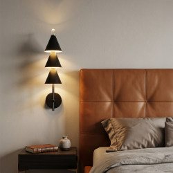 Italian-Style Minimalist Tapered Wall Lamp with a Light Luxury and High-End Feel, Bedroom Bedside Lamp, 2026 New Model, Living Room Background Wall Decorative Lamp