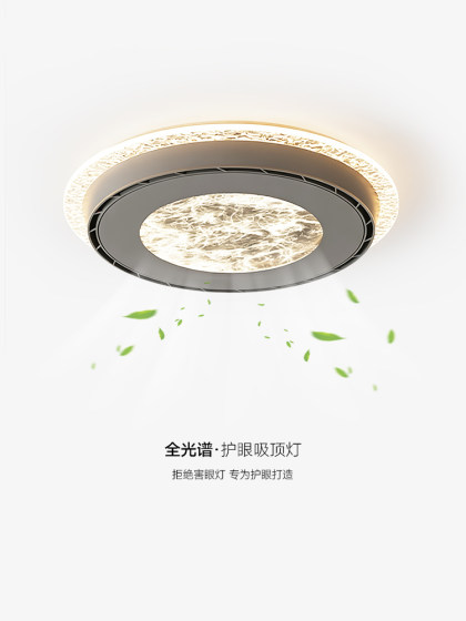 Bladeless Fan Lamp Italian Minimalist Bedroom Study Eye Protection Ceiling Lamp Modern Light Luxury Restaurant Round Fan Lamp