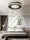 Bladeless Fan Lamp Italian Minimalist Bedroom Study Eye Protection Ceiling Lamp Modern Light Luxury Restaurant Round Fan Lamp