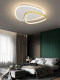 Bedroom Lamp, Simple, Modern and Creative, Black Ultra-Thin Study Ceiling Lamp, Nordic Minimalist Art, Restaurant Room Lighting Fixtures
