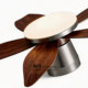 Fan Lamp, Restaurant Ceiling Fan Lamp, Antique Style Walnut Wood Grain Color, Bedroom Room, Household Integrated Ceiling Fan Lamp
