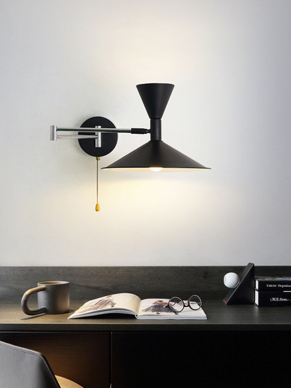Bauhaus Swing Arm Wall Lamp Designer Personalized Foldable Rotating Bedroom Bedside Lamp Living Room Study Reading Lamp