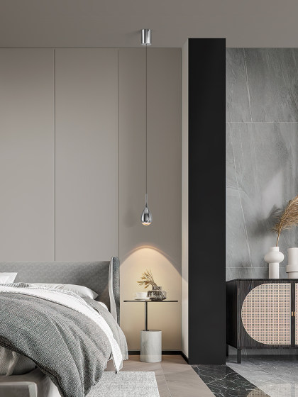 Bedroom Bedside Small Pendant Lamp, Modern Simple Light Luxury, Atmospheric Bar Table Lamp, Nordic Background Wall Adjustable Pendant Light