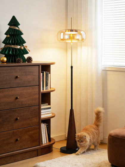 Italian Minimalist Floor Lamp, Decorative Ambient Light Next to the Sofa in the Living Room, Light Luxury and High-End Vertical Bedroom Corner Lamp