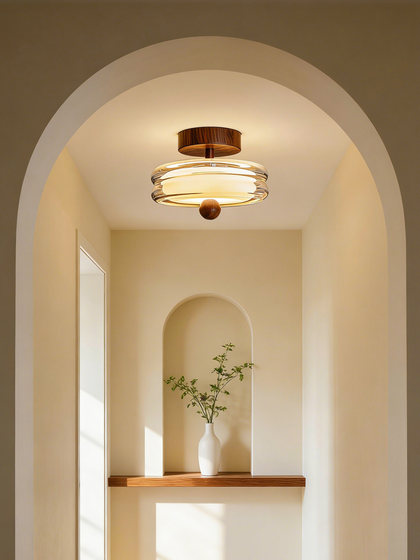 Corridor and Hallway Lights with a Vintage Style and High-End Feel, Glass Ceiling Lights for Entryway, 2026 New Model Balcony Zhongshan Lighting Fixtures