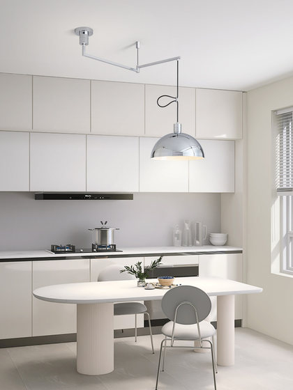 Nordic Retro Movable Chandelier Bauhaus Minimalist Study Island Dining Bar Retractable Creative Chandelier
