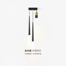 Bedroom Bedside Small Pendant Light with Spotlight, Modern Minimalist Light Luxury Single-Head Nordic Minimalist Bar Room Long-Line Pendant Light