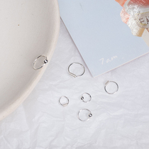 Earring sterling silver small earring female 925 silver needle raising ear hole ear ring metal raising ear ring simple plain silver ear buckle