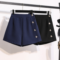 200 catties plus size womens clothing 2023 summer new fat mm pants slim wide legs high waist shorts all-match hot pants