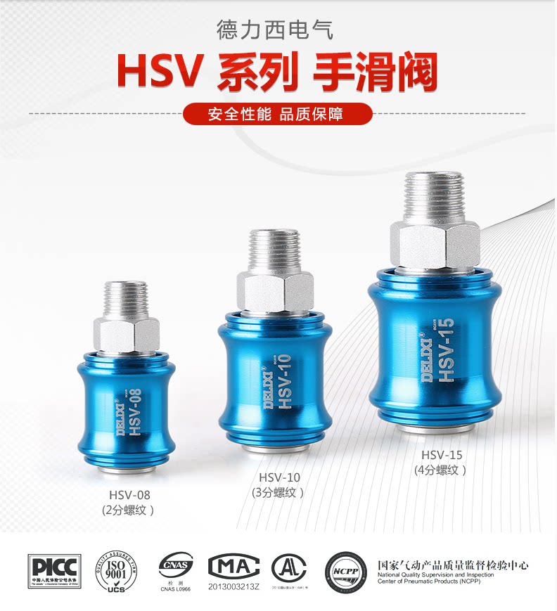 Deforce West Hand Slide Valve HSV-06 08 10 15 15 2 points 3 points 4 Push Valves Slide Switch Vent Valve