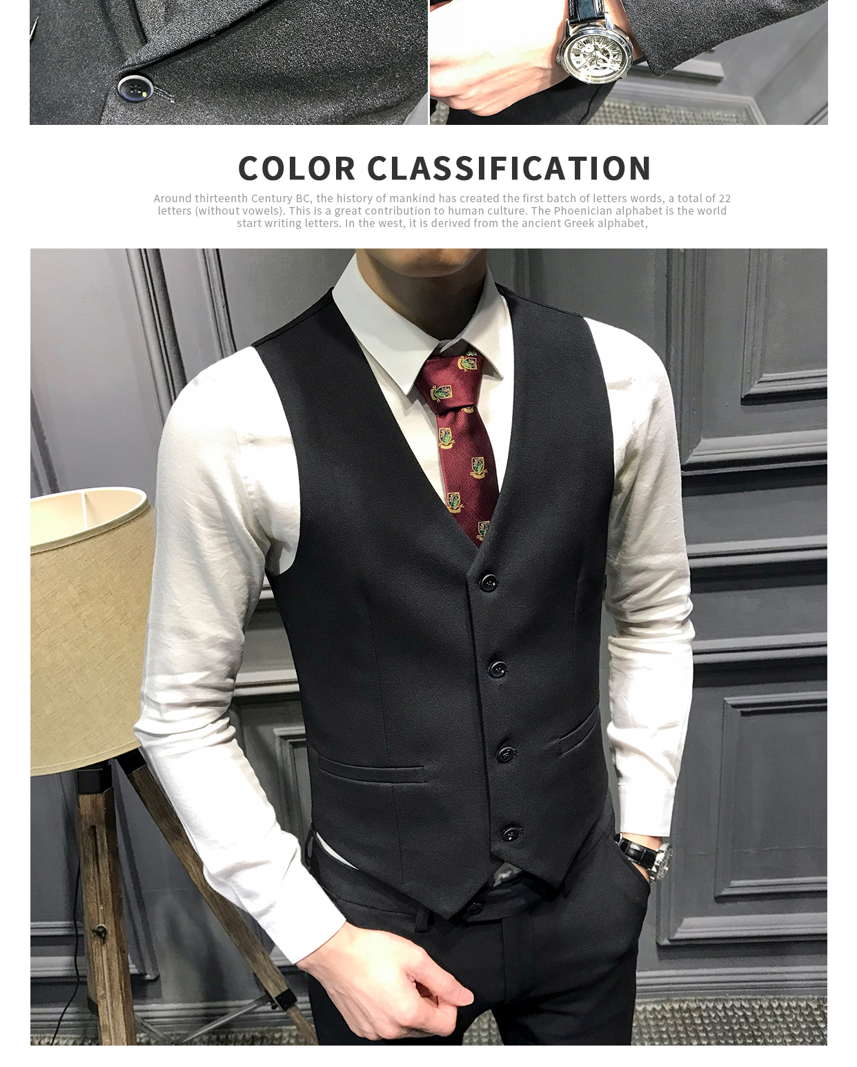 Bộ đồ vest nam giản dị phiên bản Hàn Quốc của bộ đồ ba mảnh đẹp trai phù hợp với chú rể Váy cưới nam đẹp nhất nhóm váy đầm shop thời trang nam 