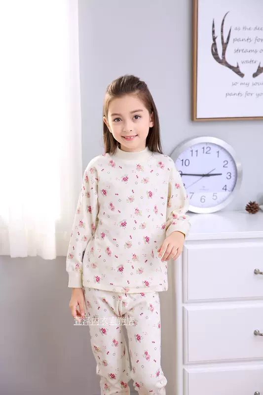 泽 小童 童 童 cô gái cotton đầy hoa cổ áo len cao cổ áo len mùa thu thời trang trẻ em nam