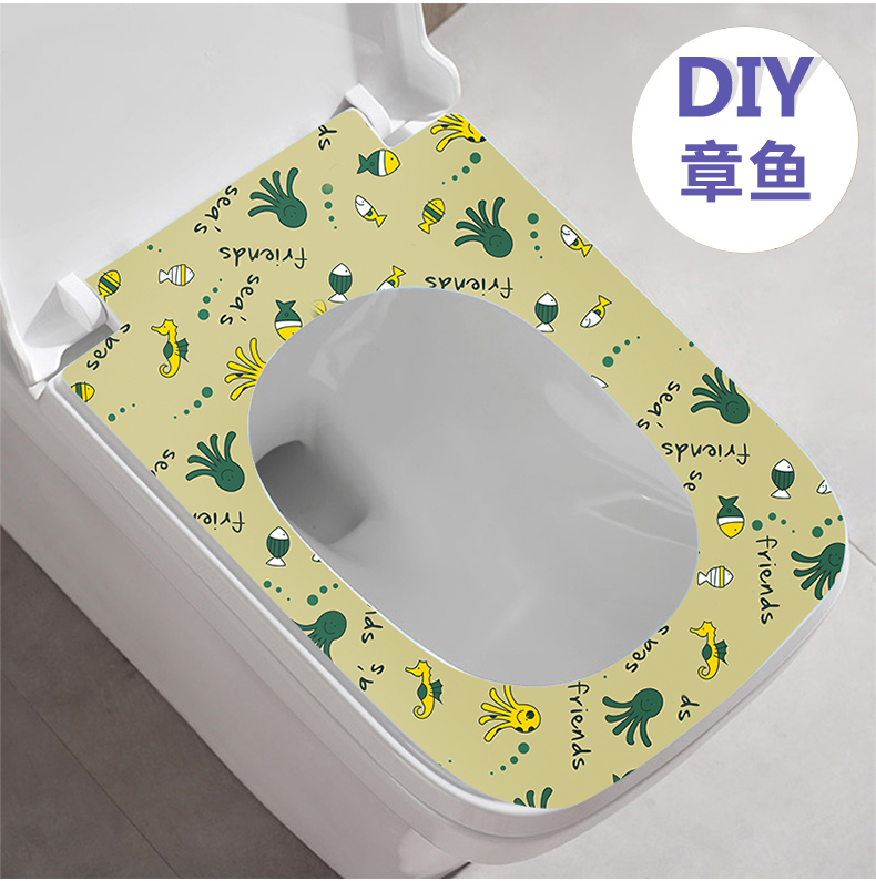 519 Paste toilet mat diy free cutting toilet sticker cushion square toilet mat cutting semi-finished products
