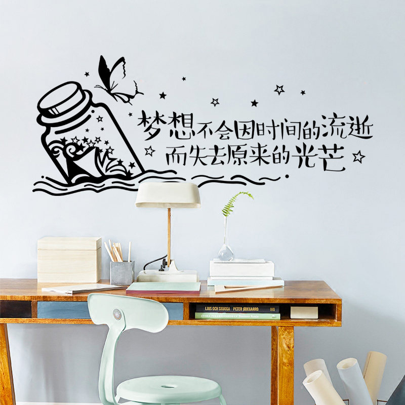 Motivatory Wall Stickers School Classroom Class Placement College Student Dorm Room Wall Decoration Sticker Painting Dream Slogan Poster