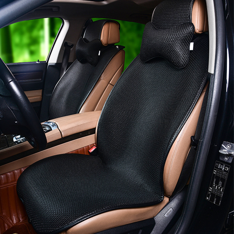 Car seat cushion ice silk summer cool cushion breathable non-slip tie-free single car cushion thin cloth four seasons universal seat cushion