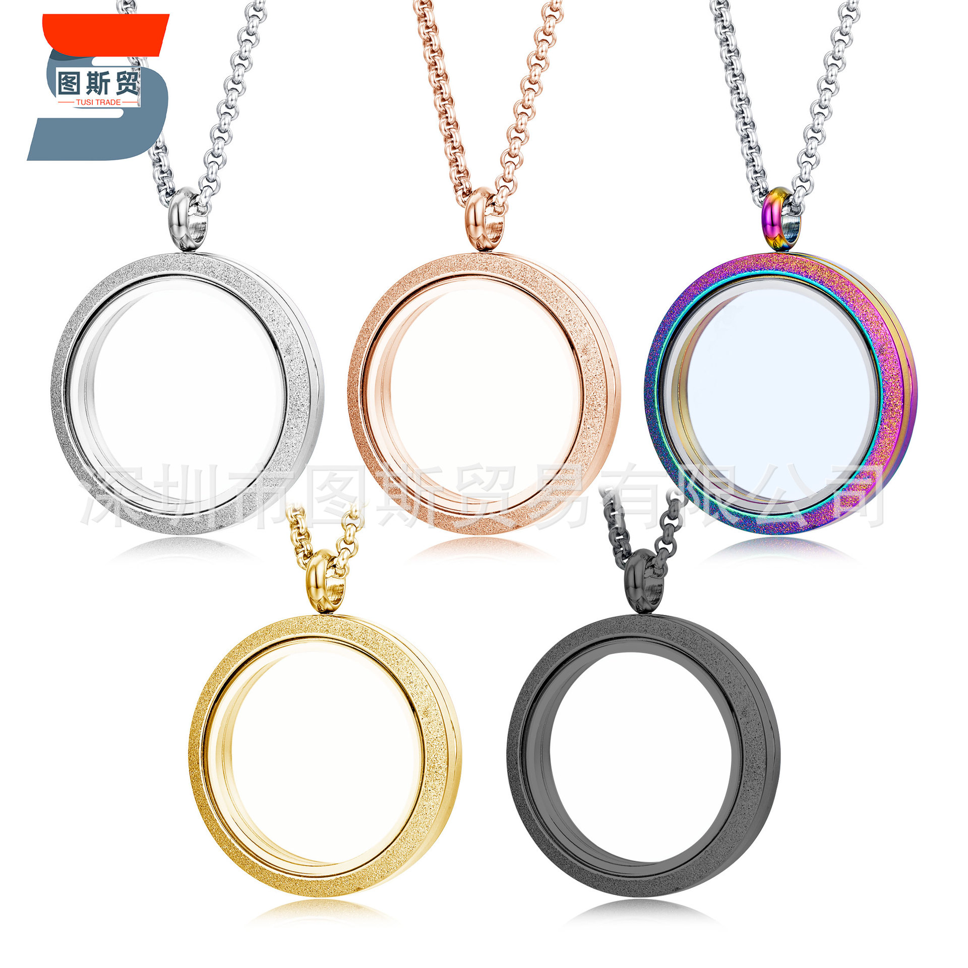 Packaging Magnet Open Glass Box Photo Frame LocketDIY Gift Clothing Accessories Jewelry Pendant