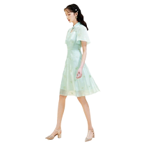 Xiangying chiffon floral dress womens 2024 new summer style super good-looking and slim fairy dress collection