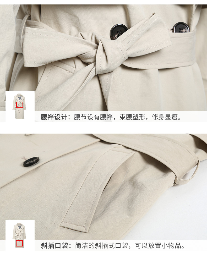 Trench pour femme en Coton - Ref 3228103 Image 28