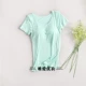 Modal cotton của phụ nữ cup cup cup ngực áo ngực một mảnh miễn phí BRA-T vest đáy áo sơ mi yoga ngắn tay mùa hè áo lót nam tay ngắn