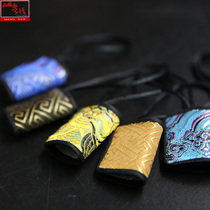 Shanyue new ancient fan hoop buckle Song Jinforging pure hand woven wenplay folding fan pendant 9 inch 10 inch fan sleeve fan ring