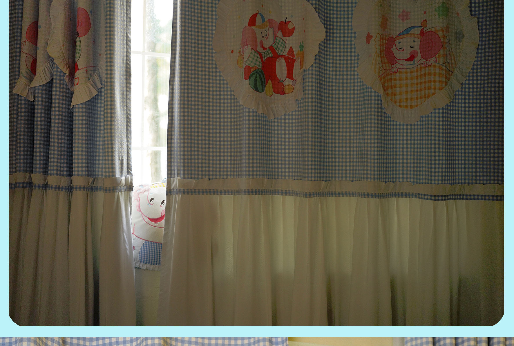 象の遮光カーテン 80 年代レトロ昭和カスタムプリントステッチ生地