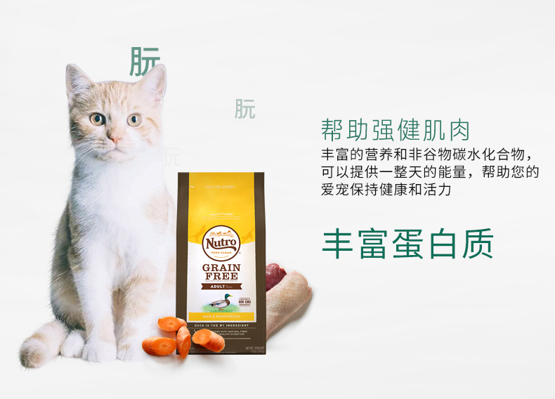 [Spot] Nutro 美 士 旷野 无 谷 鸭肉 土豆 无 với bảo mật - Cat Staples hạt whiskas