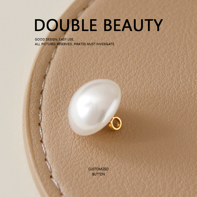 High-End White Semi-Round Pearl Buttons, Exquisite and Simple Style, Decorative Buttons for Shirts, Cardigans, Tops, DIY Accessories for Women High-End White Semi-Round Pearl Buttons, Exquisite and Simple Style, Decorative Buttons for Shirts, Cardigans, Tops, DIY Accessories for Women