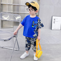 Childrens Summer Package 2023 New Baby Summer Short Sleeve Trousers Two - piece Kids Sports Clothes