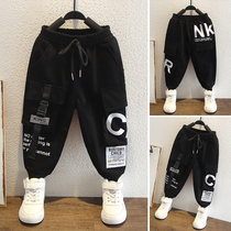 Boys pants spring and autumn clothes 2021 new small childrens overalls childrens foreign style sports pants baby fashion trend