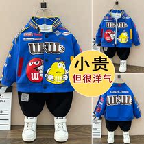 Boys coat spring and autumn 2021 New Baby Baby foreign jacket baseball suit children Korean leisure tide