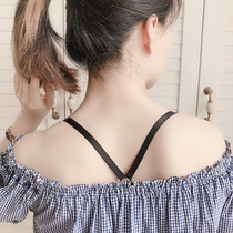 Brass strap beauty back underwear strap bra strap black thin shoulder strap cross can expose summer sexy versatile