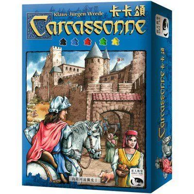 Trò chơi bảng đảo bí ẩn chính hãng Carcassonne Carcassonne cơ sở với sông 1 điểm - Trò chơi trên bàn