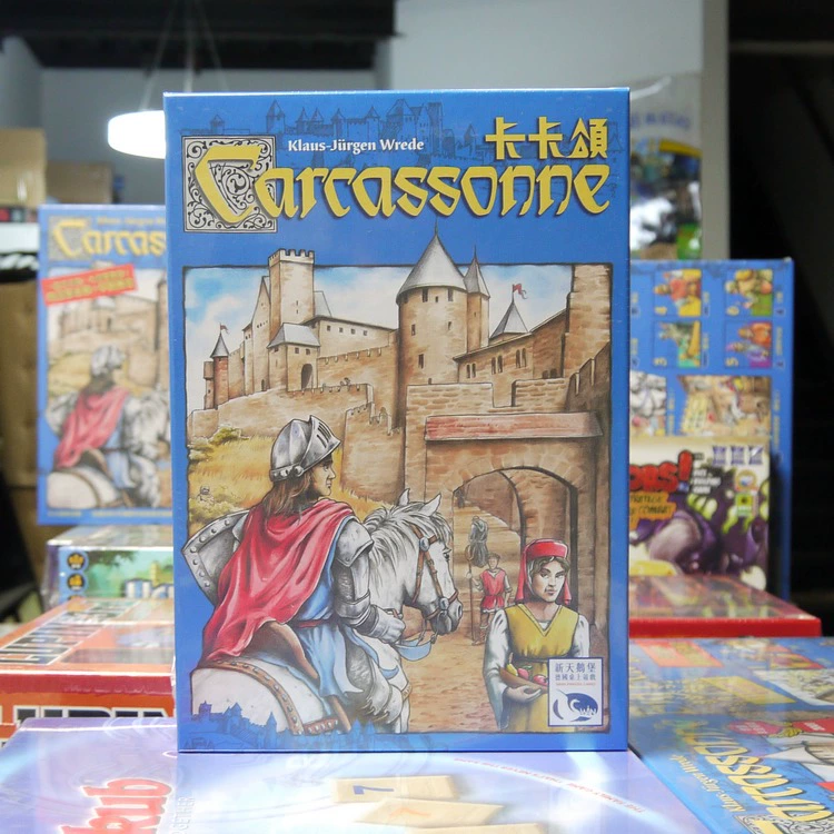 Trò chơi bảng đảo bí ẩn chính hãng Carcassonne Carcassonne cơ sở với sông 1 điểm - Trò chơi trên bàn