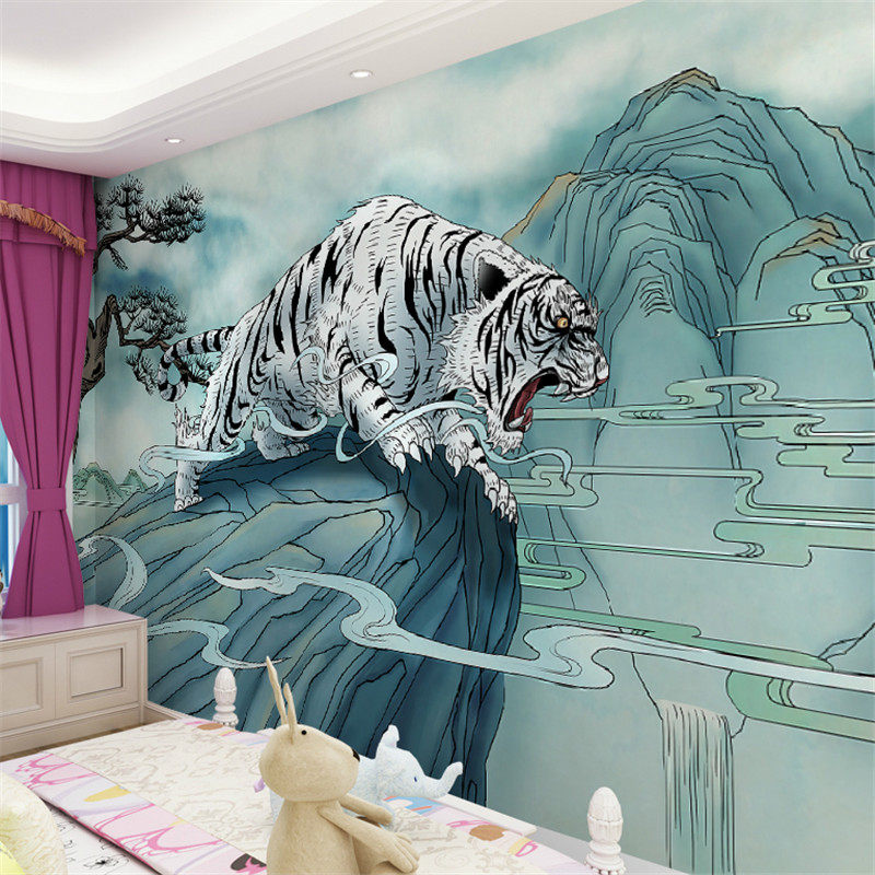 可訂製 紋身工作室紋身店牆紙青龍中國龍壁紙刺青壁畫裝飾圖案背景牆牆布 夏茉ytl Yahoo奇摩拍賣