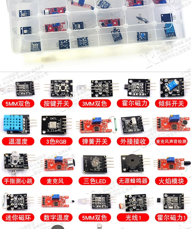 37 loại bộ cảm biến, mô-đun cảm biến, mô-đun điện tử, bộ robot cảm biến, ô tô thông minh
