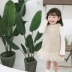 Xiaoxi quần áo trẻ em mùa thu đông 2018 mới cho trẻ em tóc len dày cô gái vest vest váy công chúa cho bé Váy