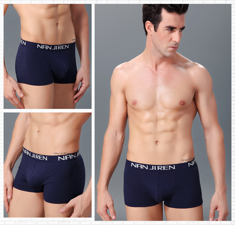 Nam Cực 5 Pack Lycra cotton boxer tóm tắt thanh niên eo giữa không có dấu vết U lồi thoáng khí nam bốn góc đồ lót cotton quan lot hoc sinh