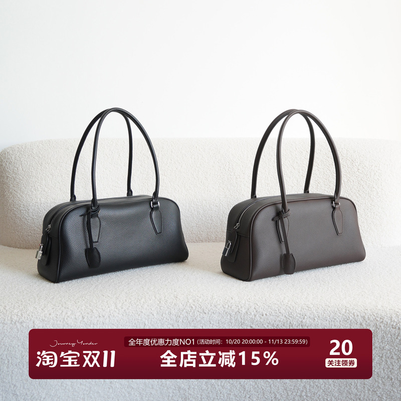 Junini Journeyy Row Series Ew India Bowling Bag First Layer Cowhide Long Handle Shoulder Underarm Bag Junini Journeyy Row Series Ew India Bowling Bag First Layer Cowhide Long Handle Shoulder Underarm Bag