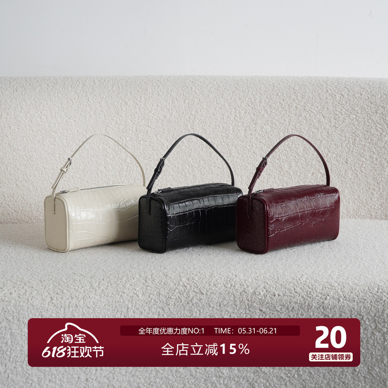 Junini Journeyy Row Series Pen Holder Bag Crocodile Pattern Cowhide Shoulder Crossbody Bag 90S Satchel Pen Bag Junini Journeyy Row Series Pen Holder Bag Crocodile Pattern Cowhide Shoulder Crossbody Bag 90S Satchel Pen Bag