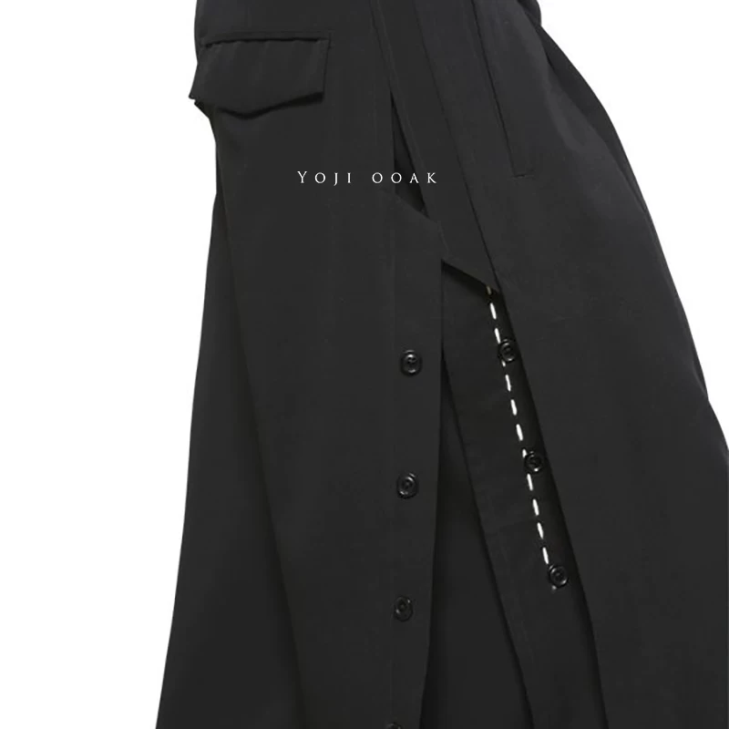 Персонаж YOJI OOAK Leisure Cropped Pants Essence Walda Nine Wide Pants Dark Pants