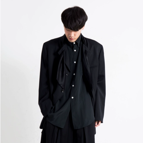 Оригинальный дизайнерский шелковый шерстяной галстук для отдыха, японская куртка, простой и элегантный дизайн