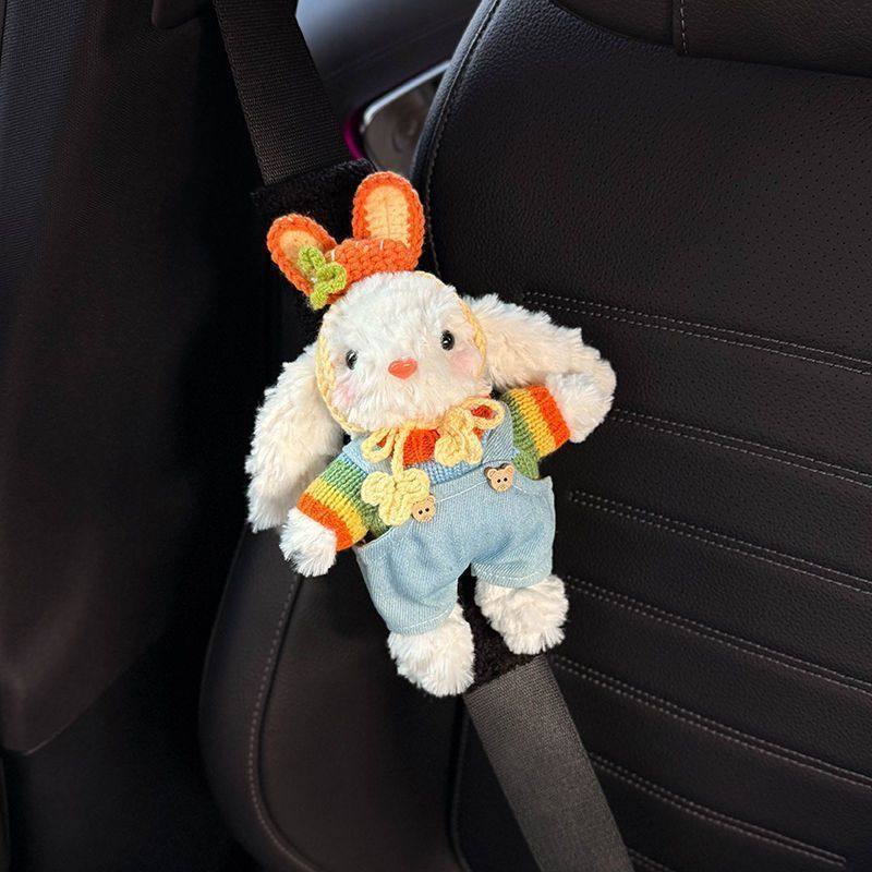 Creative Rabbit Car Seatbelt Shoulder Pad, High-End and Cute, Suitable for All Seasons, Car Seatbelt Decoration for Girls