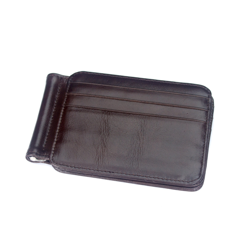 Thẻ da gói thẻ set lớp da bò nam coin purse retro đa thẻ ví ngắn ví ví cầm tay gucci nữ chính hãng