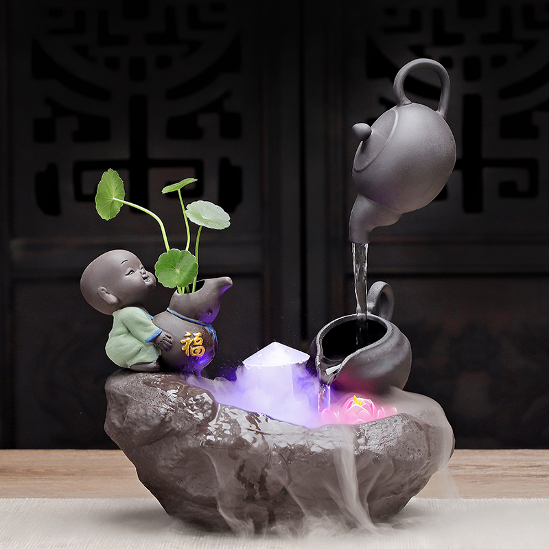 Creative humidifier water lucky feng shui living room and office of ceramic household crafts are the opened a housewarming gift