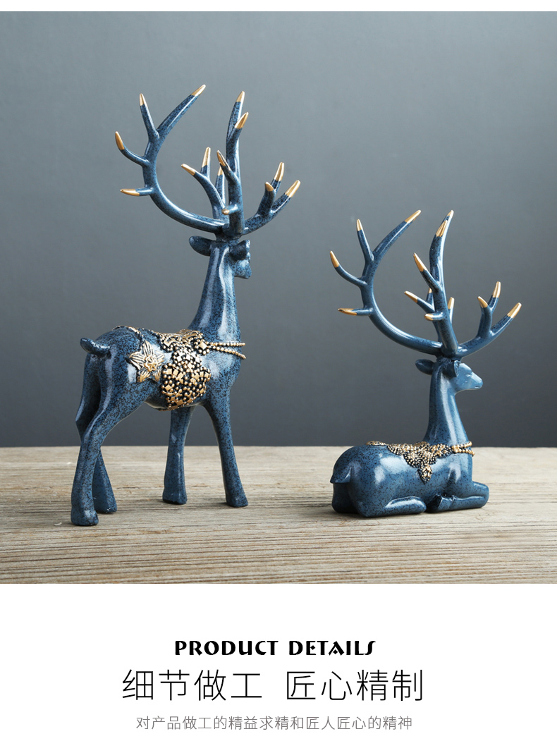 Nordic deer furnishing articles, ceramic vases, flower receptacle TV ark adornment of the sitting room porch desktop gifts to his new office