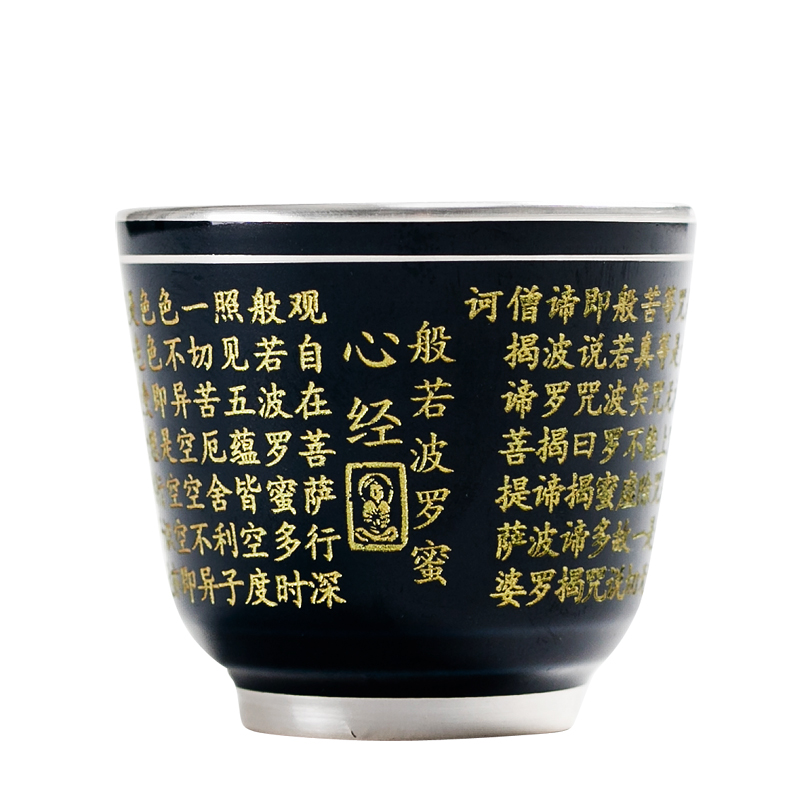 Friends ShangLiu ceramic cups checking silver paint sample tea cup kung fu tea tea cup bowl master cup gift cup