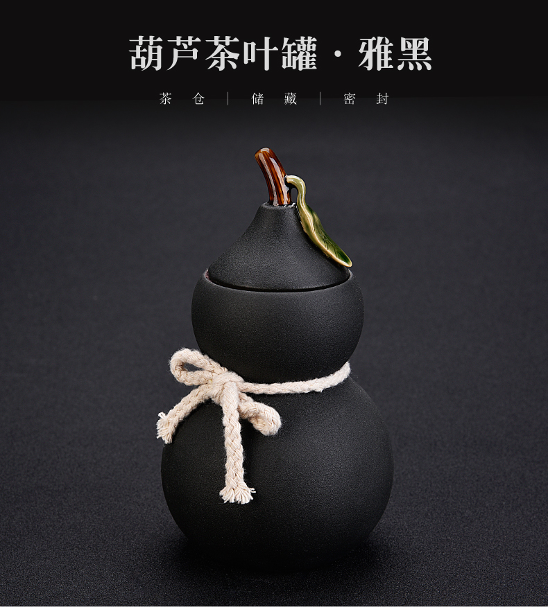Friend is creative ceramic tea pot seal pot size home red and green tea pu 'er tea caddy fixings, black and white