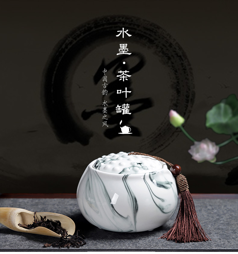 Friend is ceramic tea pot large household store receives the seal pot tieguanyin tea tea tea caddy fixings