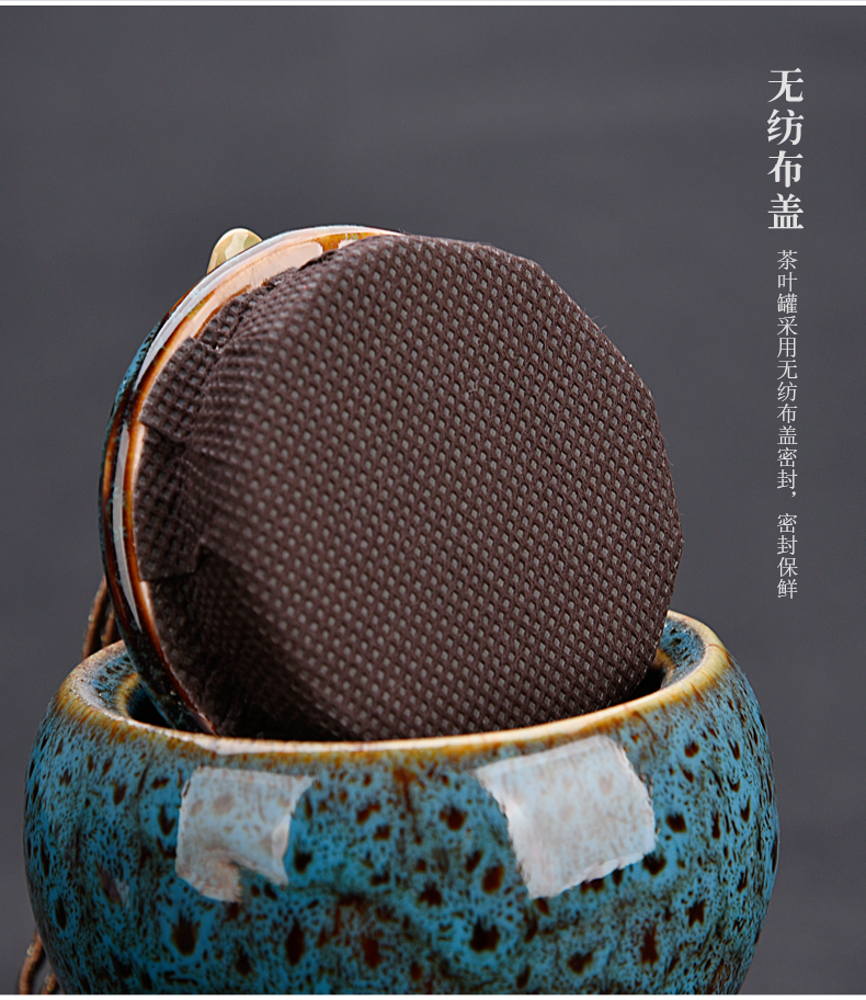 Friend is creative ceramic tea pot seal pot size home red and green tea pu 'er tea caddy fixings, black and white