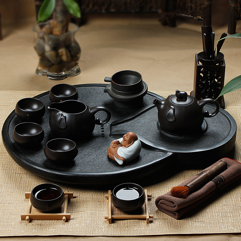 Friends is your up ceramic tea set the whole piece of natural stone, stone tea tray was sharply from the sea of a complete set of drainage type